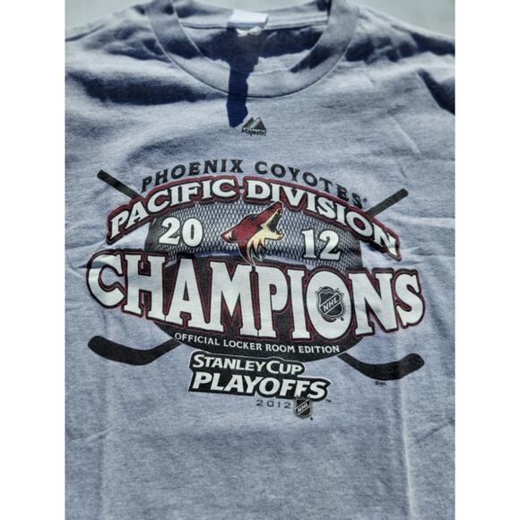 2012 Phoenix Coyotes Pacific Division Champions Stanley Cup Playoffs L T-Shirt - Picture 3 of 5